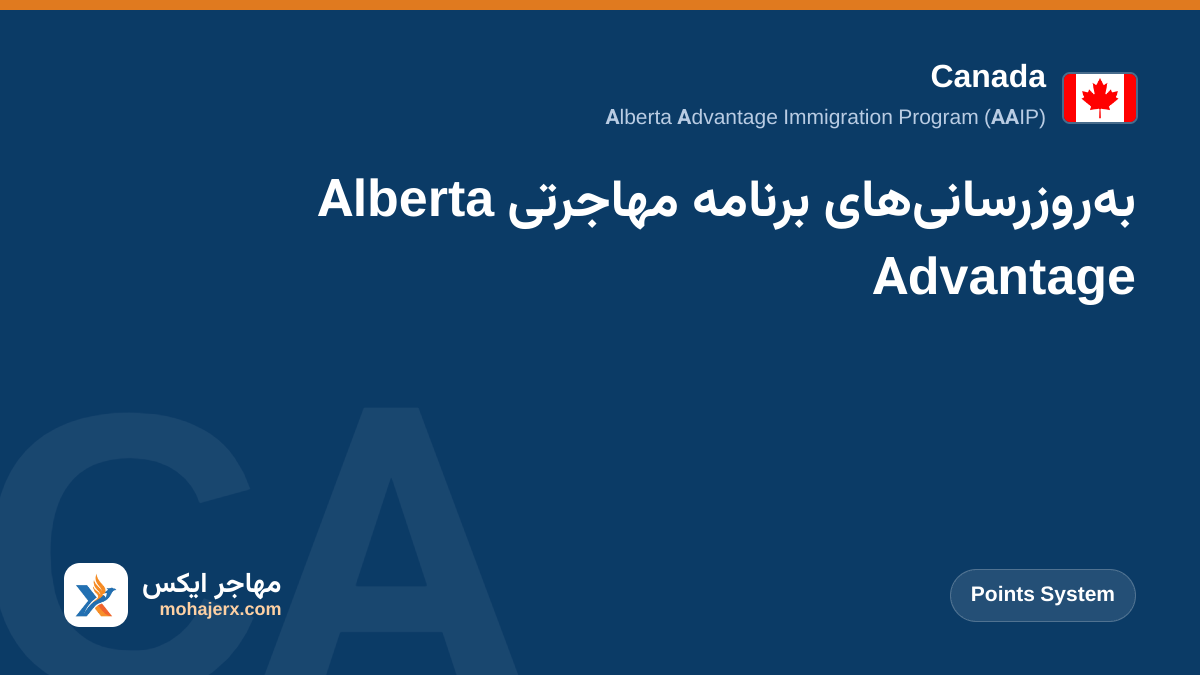 به‌روزرسانی‌های برنامه مهاجرتی Alberta Advantage | Canada | Points System
