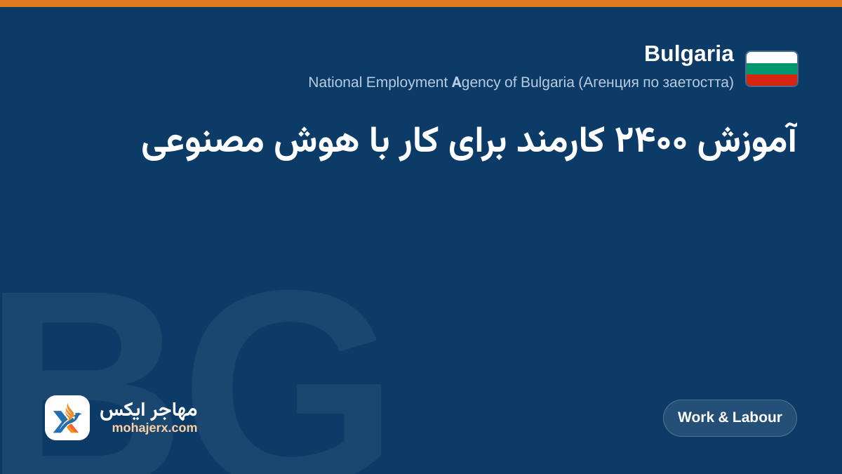آموزش ۲۴۰۰ کارمند برای کار با هوش مصنوعی | Bulgaria | Work & Labour