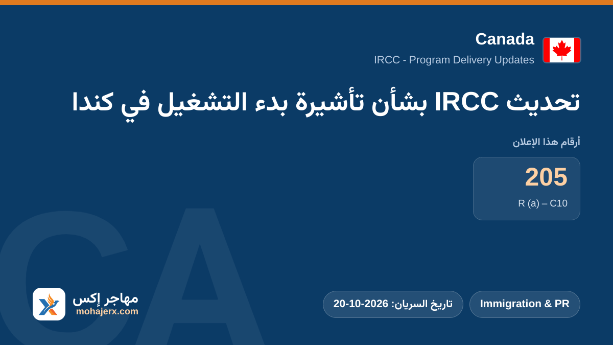 تحديث IRCC بشأن تأشيرة بدء التشغيل في كندا | Canada | Immigration & PR