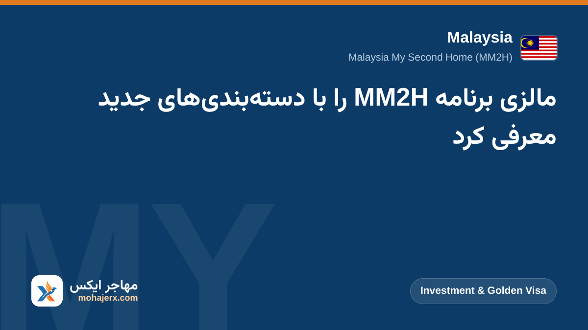 مالزی برنامه MM2H را با دسته‌بندی‌های جدید معرفی کرد | Malaysia | Investment & Golden Visa