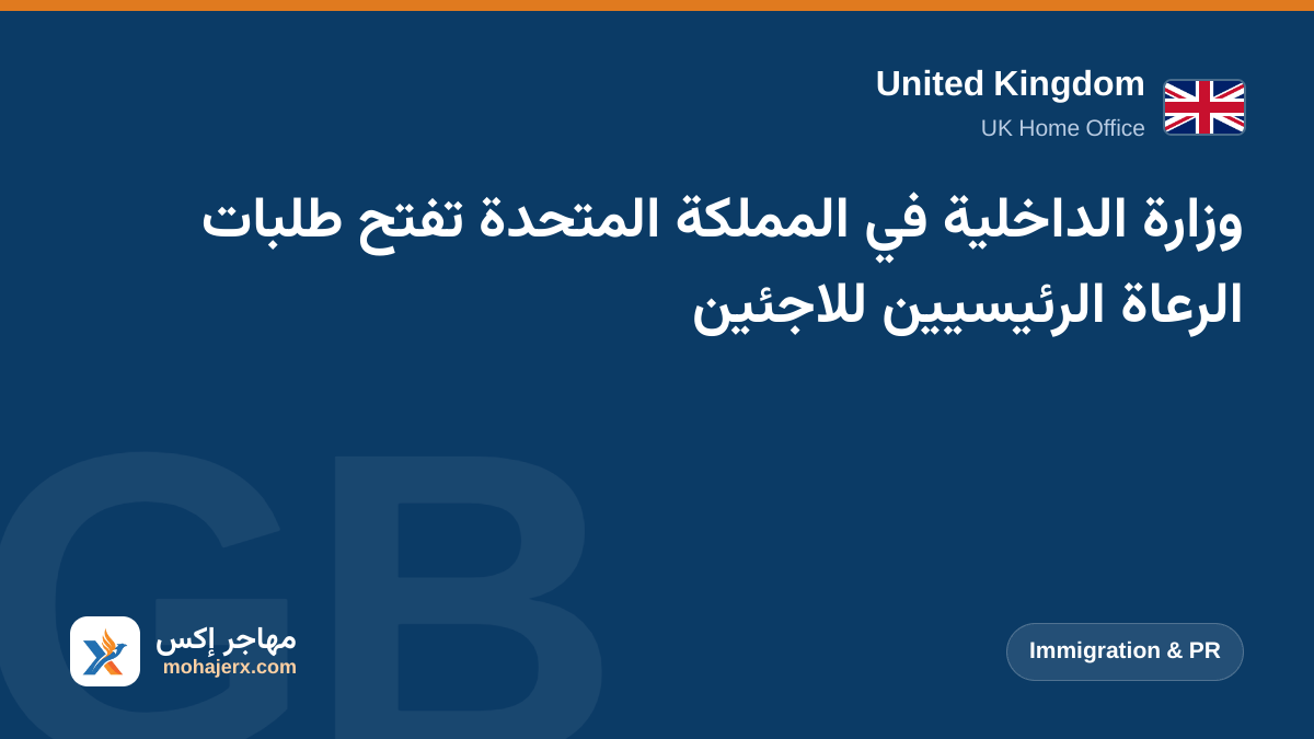 وزارة الداخلية في المملكة المتحدة تفتح طلبات الرعاة الرئيسيين للاجئين | United Kingdom | Immigration & PR
