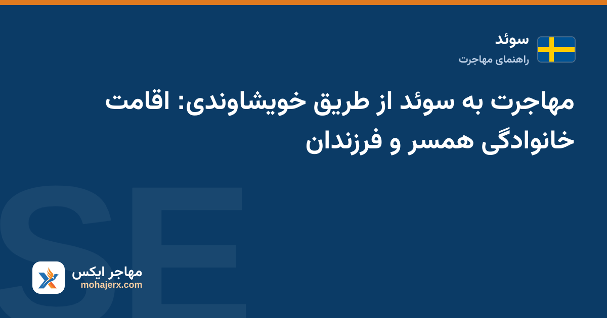 خانواده‌ای در حال مرور مدارک اقامت خانوادگی با نقشه سوئد
