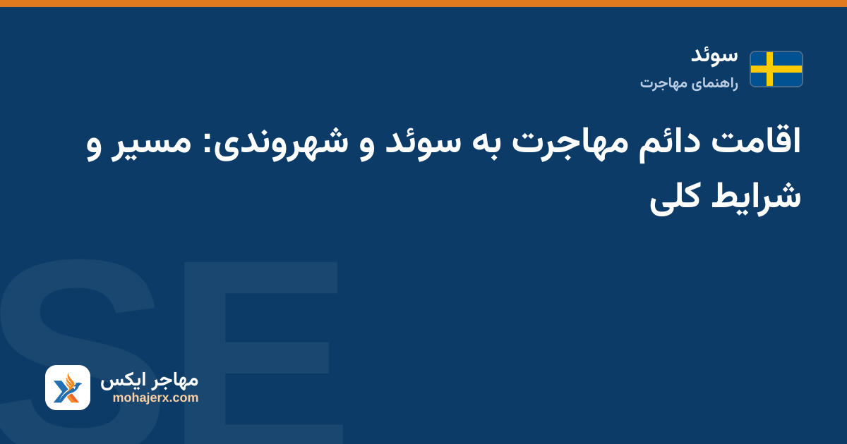کارت اقامت و گذرنامه سوئد روی میز کنار تقویم و اوراق رسمی